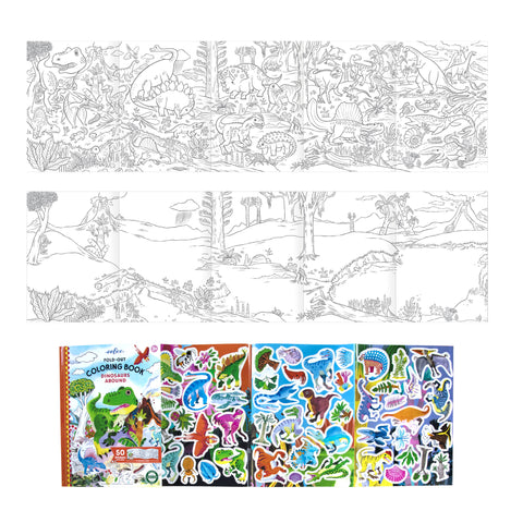 Fold Out Colouring Book – Dinosaur - Eeboo