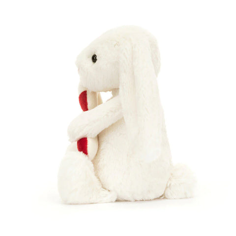 Bashful Bunny with candy cane - Jellycat