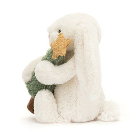 Bashful Bunny with christmas tree - Jellycat