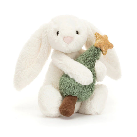 Bashful Bunny with christmas tree - Jellycat