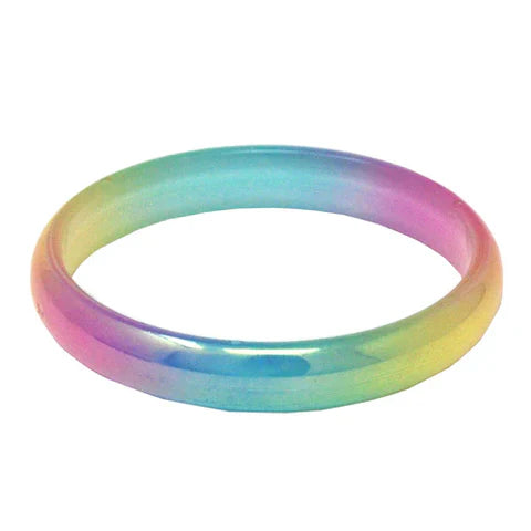 Pastel Iridescent Multi Colored Bangle - Pink Poppy