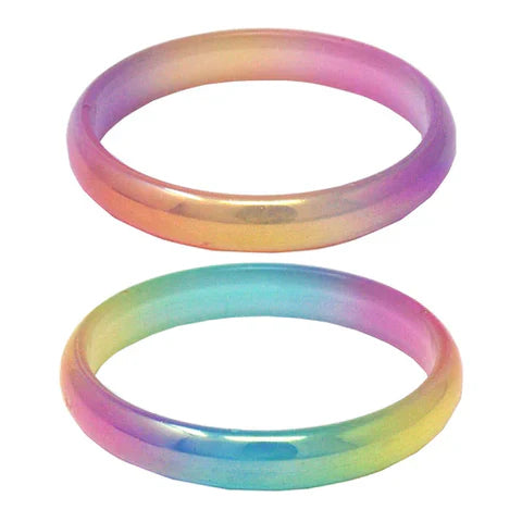 Pastel Iridescent Multi Colored Bangle - Pink Poppy