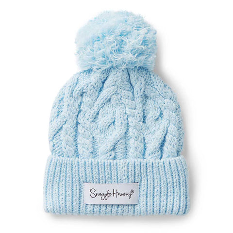 Baby Blue Organic Knit Beanie - Snuggle Hunny