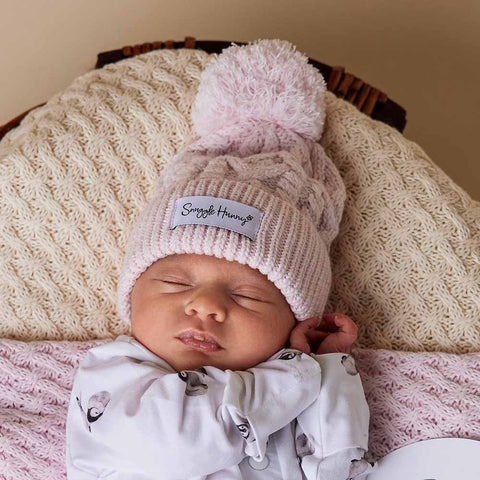 Blush Pink Organic Knit Beanie - Snuggle Hunny