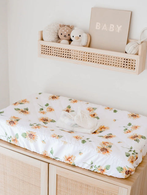 Waterproof Bassinet Sheet/Change Mat Cover | Sunny Days - Bambella Designs