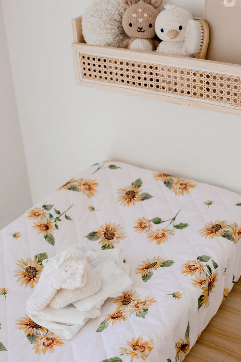 Waterproof Bassinet Sheet/Change Mat Cover | Sunny Days - Bambella Designs