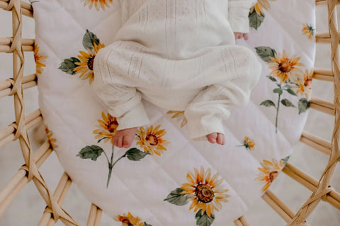 Waterproof Bassinet Sheet/Change Mat Cover | Sunny Days - Bambella Designs