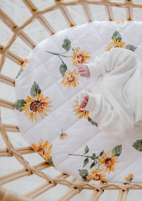 Waterproof Bassinet Sheet/Change Mat Cover | Sunny Days - Bambella Designs