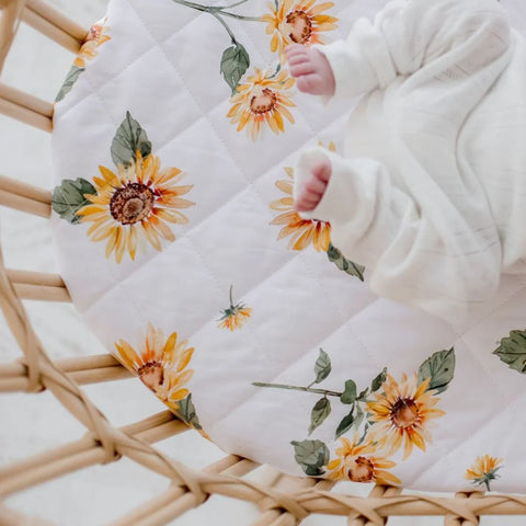 Waterproof Bassinet Sheet/Change Mat Cover | Sunny Days - Bambella Designs