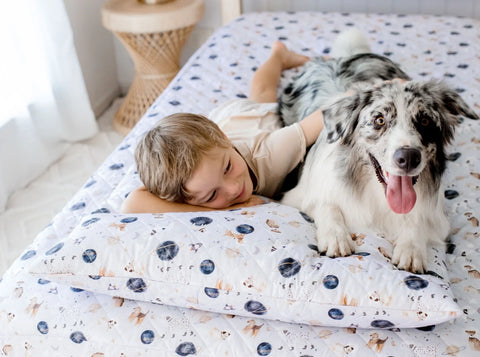 Waterproof Standard Pillowcase | Astro Pups - Bambella Designs