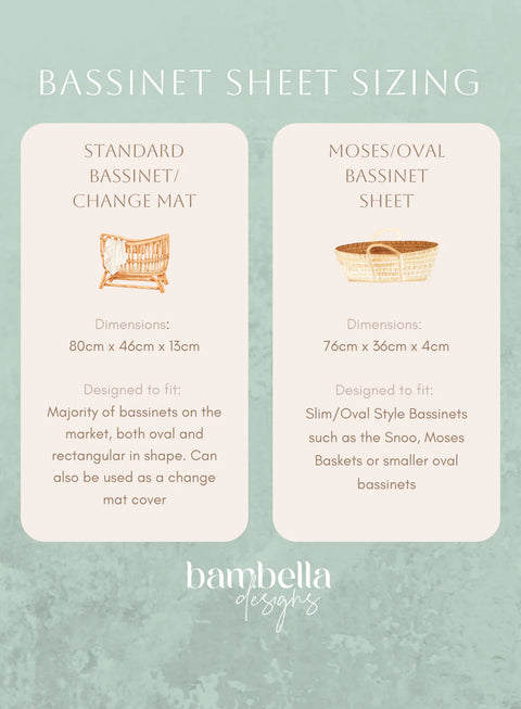 Waterproof Bassinet Sheet/Change Mat Cover | Sunny Days - Bambella Designs