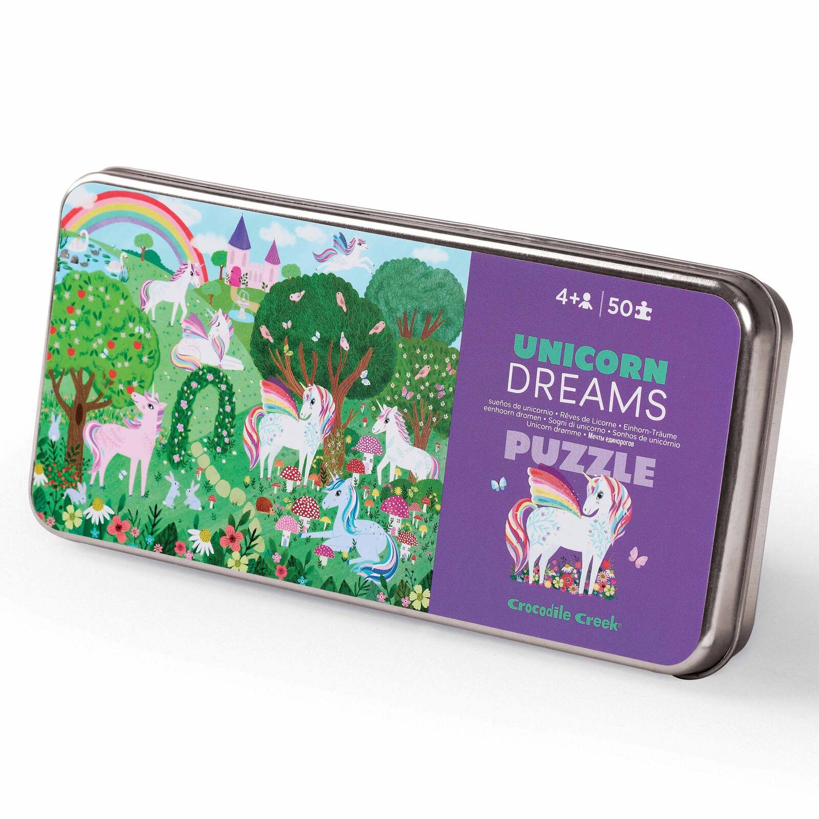 50 pc Tin Puzzle - Unicorn Dreams - Crocodile Creek