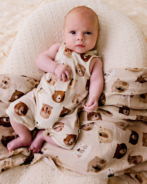 Sleeveless Romper - Beary Cute - Confetti Kidz