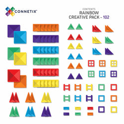 Rainbow Creative Pack - 102 pieces - Connetix Tiles