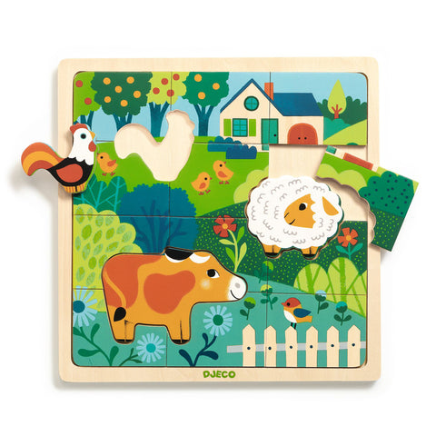 12 piece Farm Puzzle - Djeco