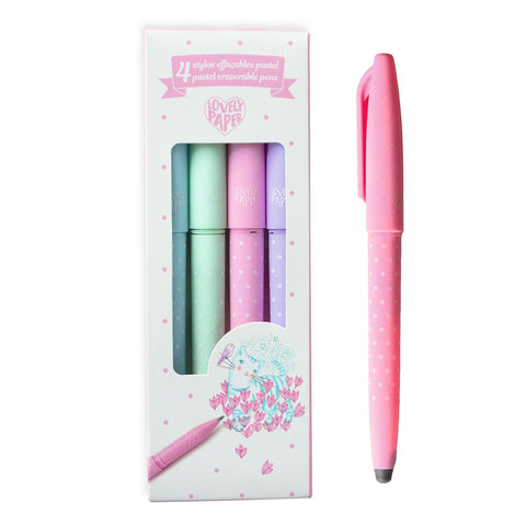 4 Pastel erasable pens - Djeco