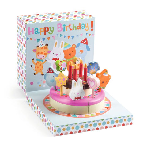 Happy Birthday Cake & Candles Set - Djeco