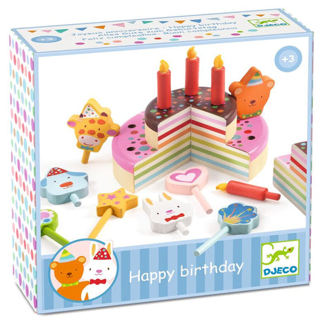 Happy Birthday Cake & Candles Set - Djeco