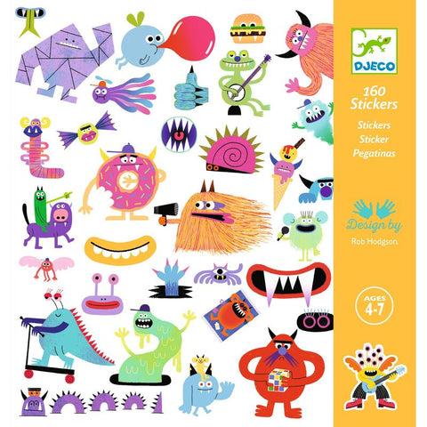 Monster Stickers 160 pc - Djeco