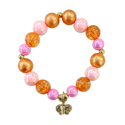 Emma Memma Necklace and Bracelet Set - Pink Poppy