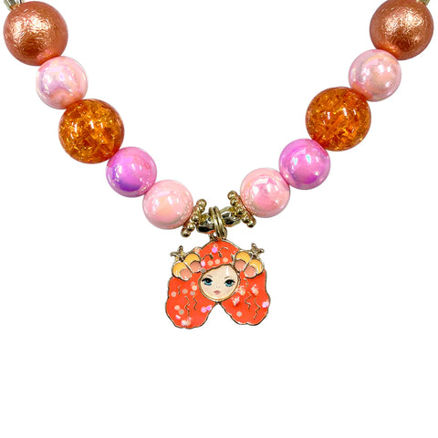 Emma Memma Necklace and Bracelet Set - Pink Poppy