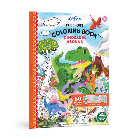 Fold Out Colouring Book – Dinosaur - Eeboo