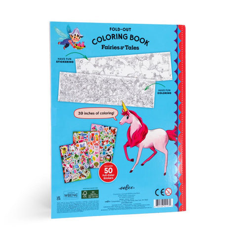 Fold Out Colouring Book – Fairies & Tales - Eeboo