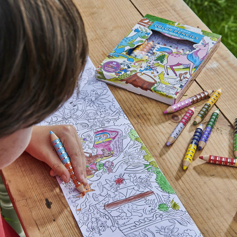 Colouring Mural + Pencils - Magical Creatures - Eeboo