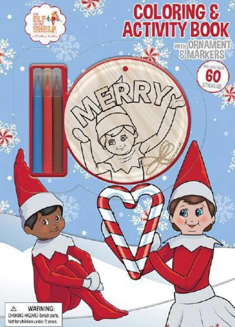 Colouring & Activity Book with Ornament - Elf on the Shelf