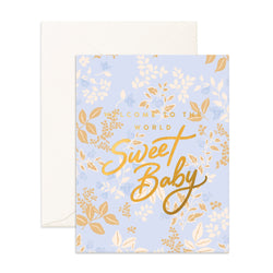 Welcome Sweet Baby Maple Greeting Card - Fox & Fallow