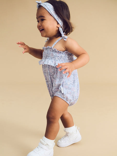 Bluebell Floral Bubble Onesie - Huxbaby