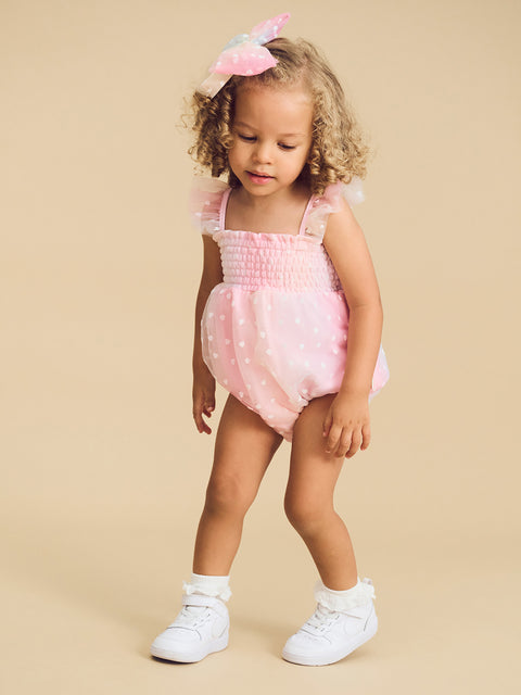 Sweetheart Frill Tulle Playsuit - Huxbaby DISCOUNTED