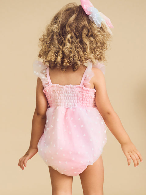 Sweetheart Frill Tulle Playsuit - Huxbaby DISCOUNTED