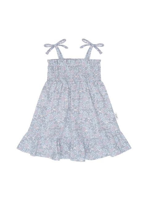 Bluebell Floral Shirred Dress - Huxbaby