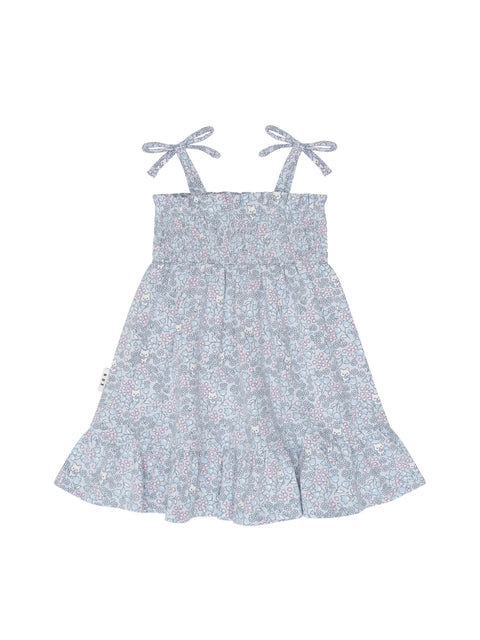 Bluebell Floral Shirred Dress - Huxbaby