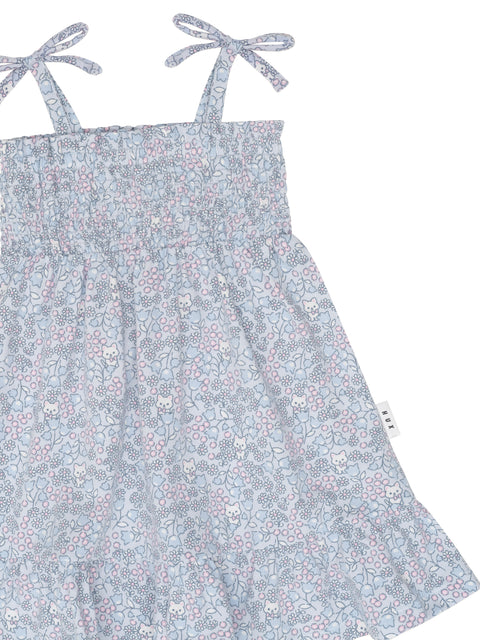 Bluebell Floral Shirred Dress - Huxbaby