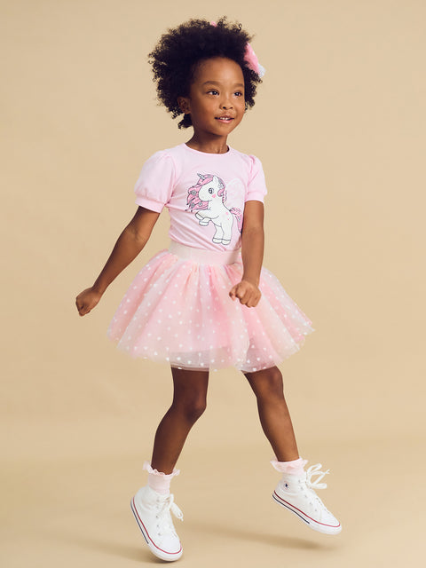 Sweetheart Tulle Skirt Pastel Rainbow - Huxbaby DISCOUNTED