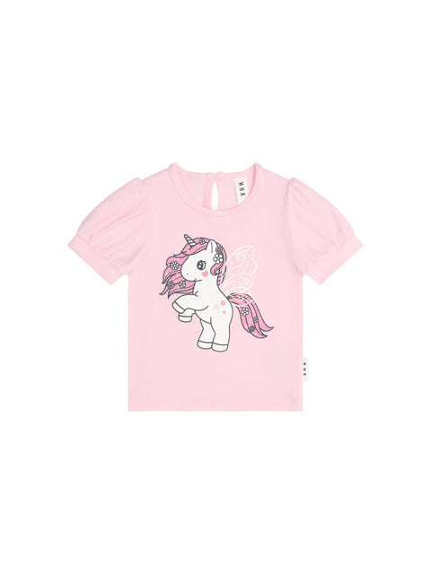 Flutter Unicorn Puff Sleeve T-Shirt - Huxbaby