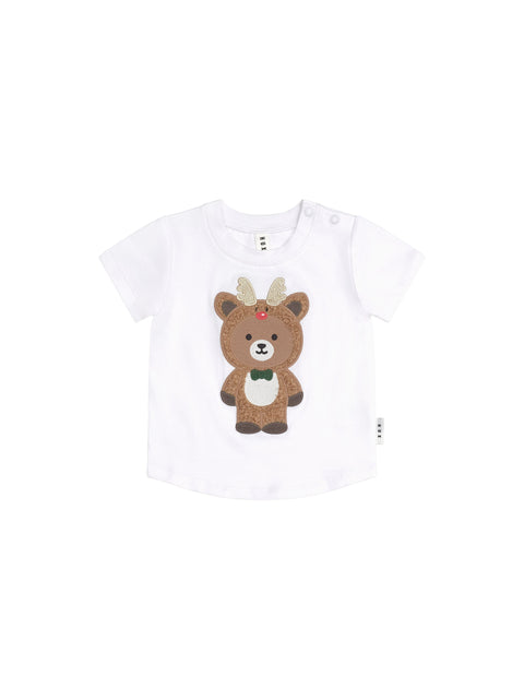 Reindeer Hux T-Shirt - White - Huxbaby DISCOUNTED