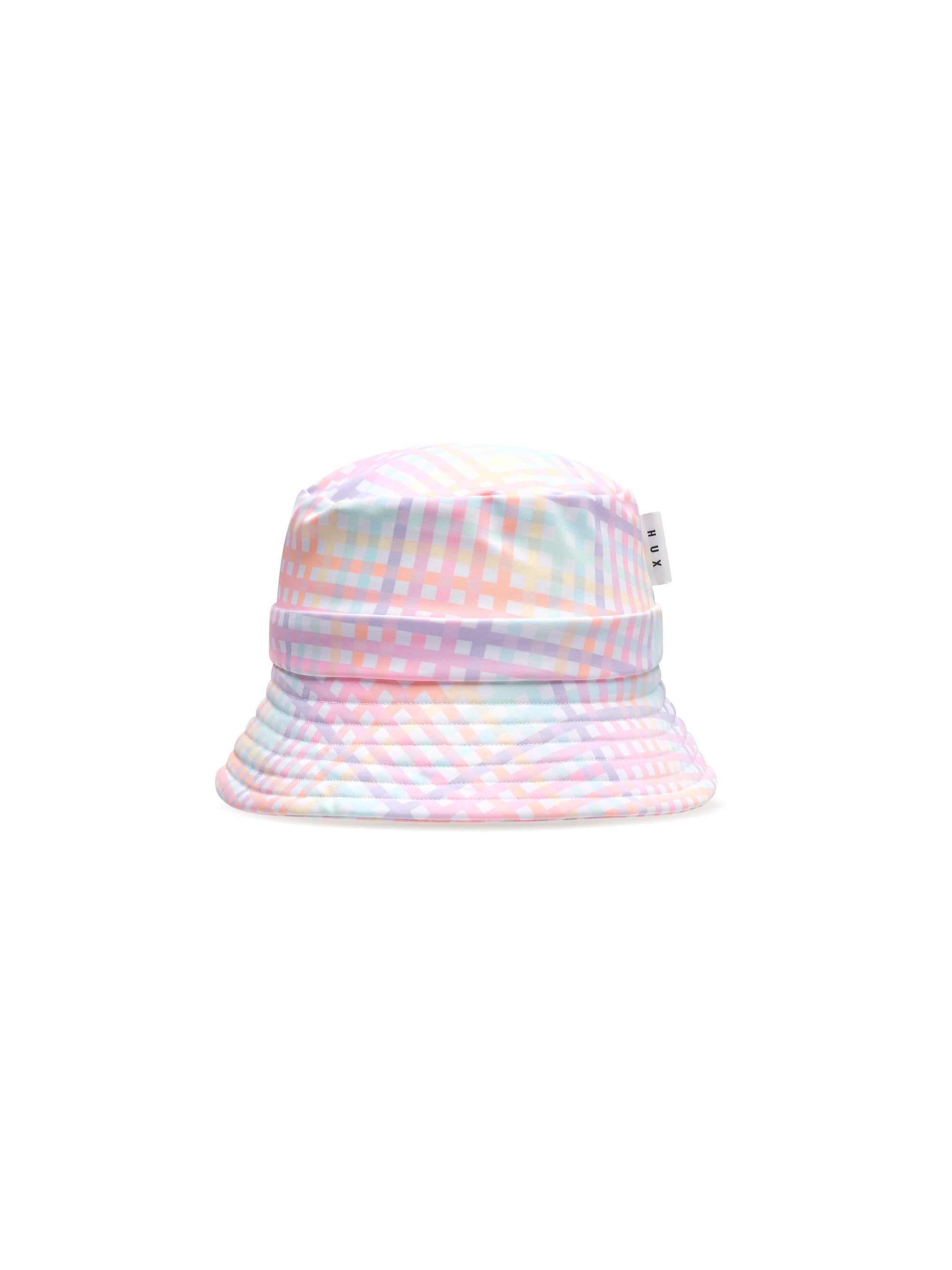 Rainbow Check Swim Hat - Huxbaby DISCOUNTED