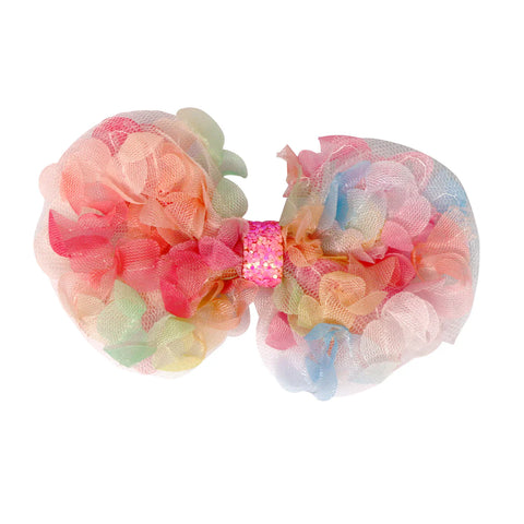 Fairy Butterfly Friends Bow Hair Clip - Pink Poppy