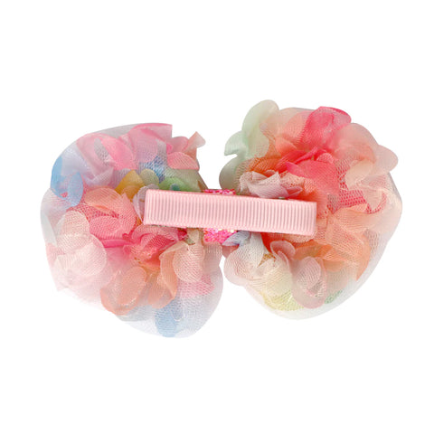 Fairy Butterfly Friends Bow Hair Clip - Pink Poppy