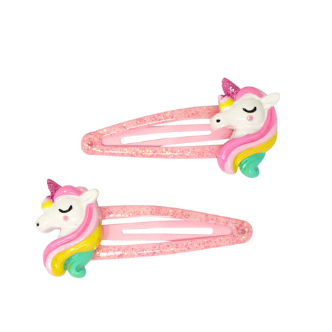 Dreamy Unicorn Hair Clips - Pink Poppy