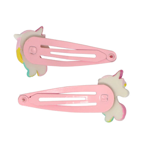 Dreamy Unicorn Hair Clips - Pink Poppy