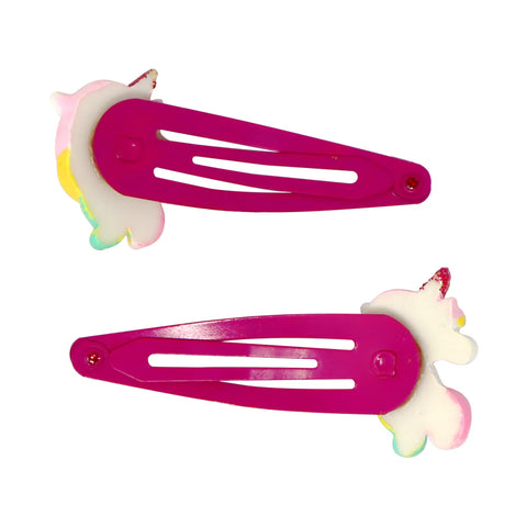 Dreamy Unicorn Hair Clips - Pink Poppy