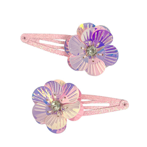 Mermaid Flower Hair Clip - Pink Poppy