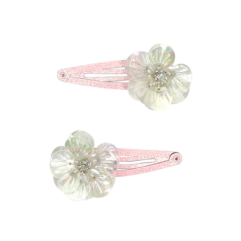 Mermaid Flower Hair Clip - Pink Poppy