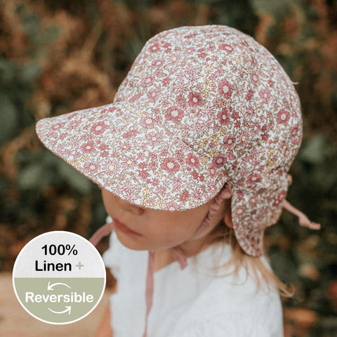 Lounger' Baby Reversible Flap Sun Hat - Ramble / Rosa - Bedhead