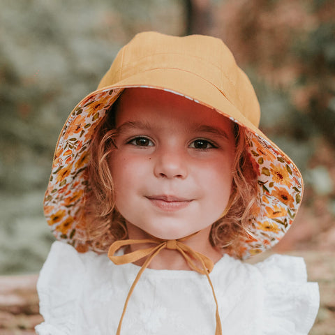 Wanderer' Panelled Bucket Sun Hat - Margaret / Maize - Bedhead