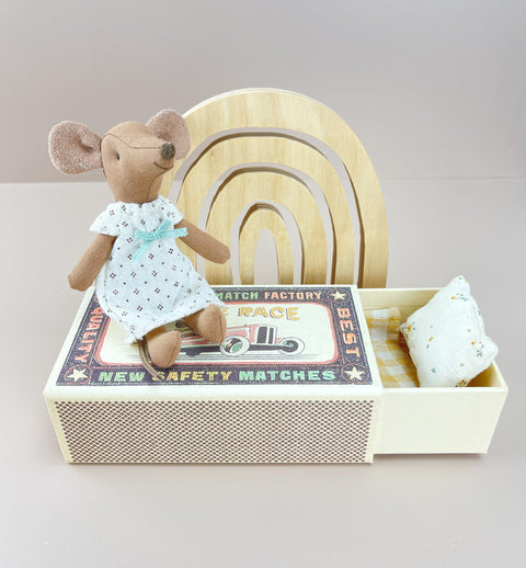 Mouse Big Sister Brown in box - Maileg